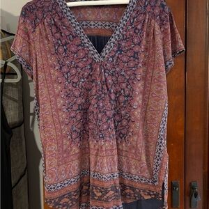 Lucky Brand Multicolor Bohemian Blouse